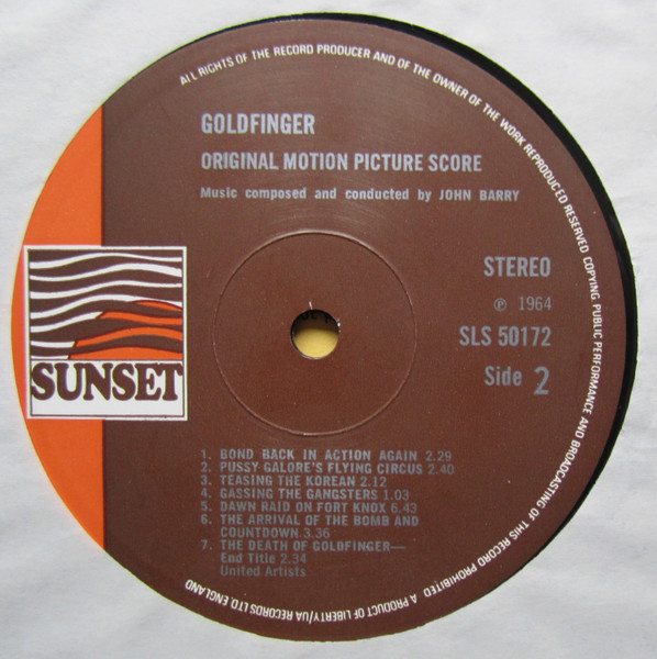 John Barry - Goldfinger (Original Motion Picture Score) | Sunset Records (SLS 50172) - 4 John Barry - Goldfinger (Original Motion Picture Score) | Sunset Records (SLS 50172) - 4