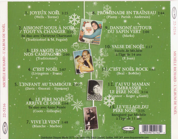 Michèle Richard - L'album De Noël | Disques Mérite (22-5212) - 2 Michèle Richard - L'album De Noël | Disques Mérite (22-5212) - 2