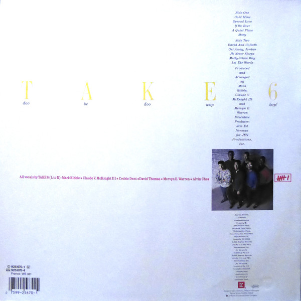 Take 6 - Take 6 | Reprise Records (925 670-1) - 2 Take 6 - Take 6 | Reprise Records (925 670-1) - 2