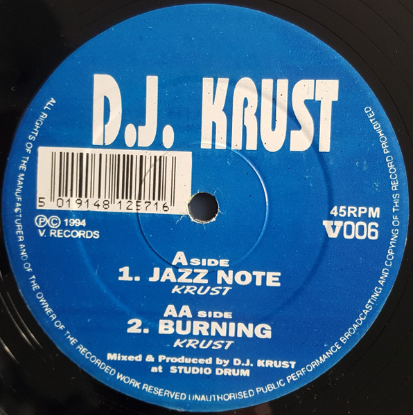 Krust - Jazz Note / Burning | V Recordings (V006)