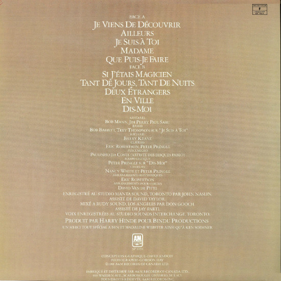 Peter Pringle - Magicien [Vinyl] | A&M Records (SP 9058) - 2