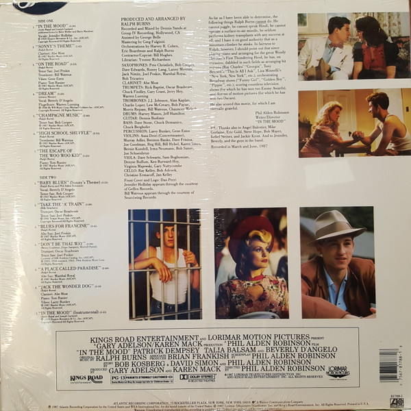 Ralph Burns And His Orchestra Featuring Beverly D'Angelo And Jennifer Holliday - "In The Mood" Original Soundtrack Album | Atlantic (81788-1) - 2