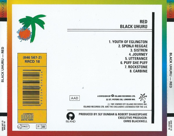 Black Uhuru - Red | Island Records (846 567-2) - 2 Black Uhuru - Red | Island Records (846 567-2) - 2
