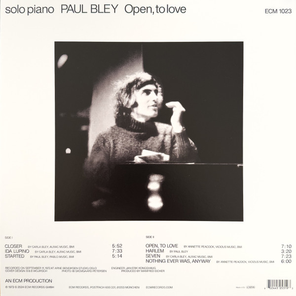 Paul Bley - Open, To Love | ECM (ECM 1023) - 3 Paul Bley - Open, To Love | ECM (ECM 1023) - 3