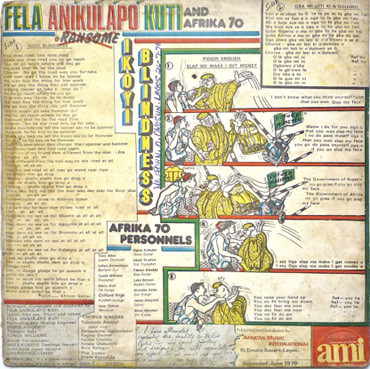 Fela Kuti & Africa 70 - Ikoyi Blindness | African Music International (AMI) (AMI 001) - 2