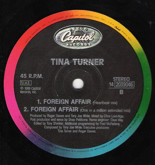 Tina Turner - Foreign Affair | Capitol Records (14-2039046) - 4 Tina Turner - Foreign Affair | Capitol Records (14-2039046) - 4