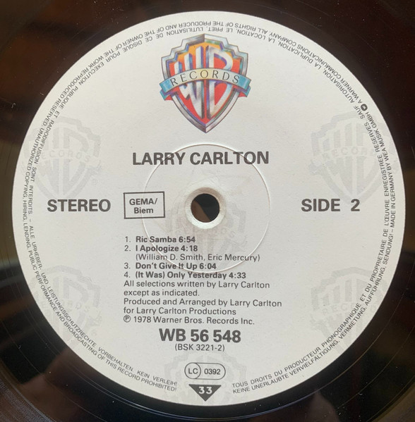 Larry Carlton - Larry Carlton | Warner Bros. Records (56 548) - 4 Larry Carlton - Larry Carlton | Warner Bros. Records (56 548) - 4