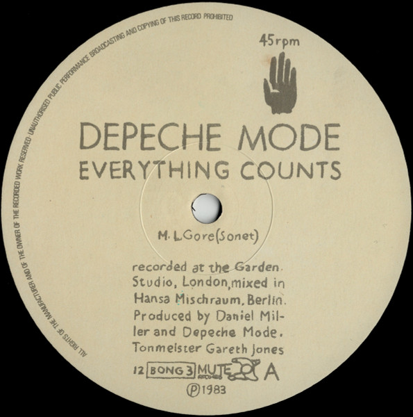 Depeche Mode - Everything Counts (In Larger Amounts) | Mute (12 BONG 3) - 3