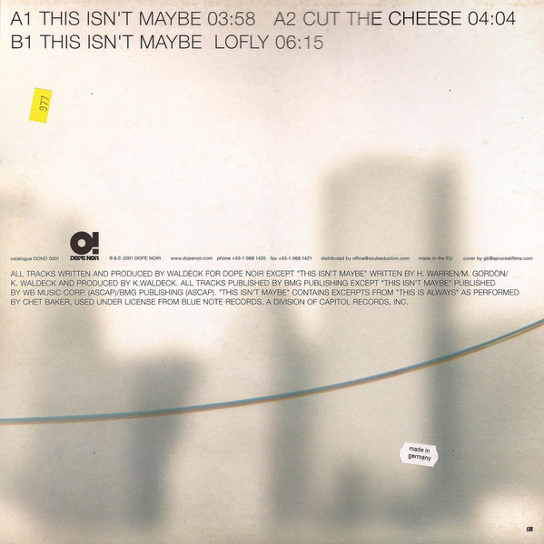 Waldeck - This Isn't Maybe | Dope Noir (DONO 0001) - 2