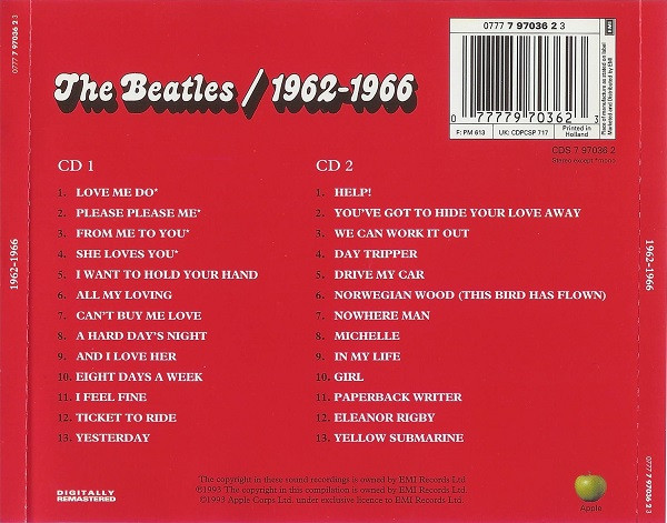 The Beatles - 1962-1966 | Apple Records (0777 7 97036 2 3) - 3 The Beatles - 1962-1966 | Apple Records (0777 7 97036 2 3) - 3