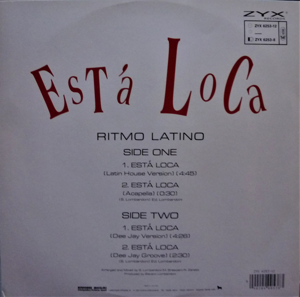 Ritmo Latino - Está Loca | ZYX Records (ZYX 6253-12) - 2 Ritmo Latino - Está Loca | ZYX Records (ZYX 6253-12) - 2