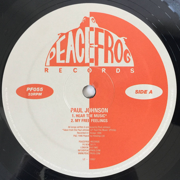 Paul Johnson - Hear The Music | Peacefrog Records (PF055)