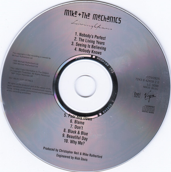 Mike & The Mechanics - Living Years | Virgin (CDV2825) - 3