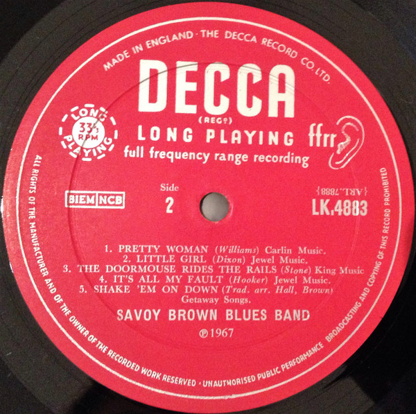 Savoy Brown - Shake Down | Decca (LK 4883) - 4 Savoy Brown - Shake Down | Decca (LK 4883) - 4