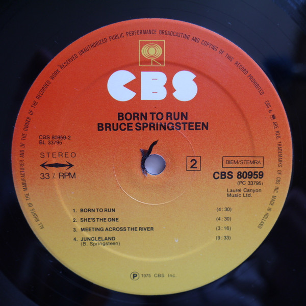 Bruce Springsteen - Born To Run | CBS (CBS 80959) - 4 Bruce Springsteen - Born To Run | CBS (CBS 80959) - 4