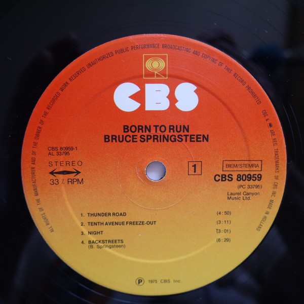 Bruce Springsteen - Born To Run | CBS (CBS 80959) - 3 Bruce Springsteen - Born To Run | CBS (CBS 80959) - 3