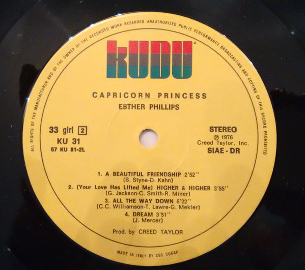 Esther Phillips - Capricorn Princess | Kudu (KU 31) - 3 Esther Phillips - Capricorn Princess | Kudu (KU 31) - 3