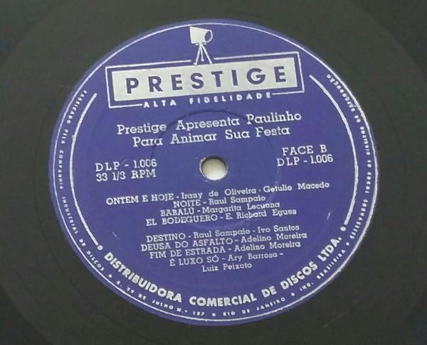 Paulinho Magalhães - Prestige Apresenta Paulinho Para Animar Sua Festa | Prestige (DLP-1006) - 3
