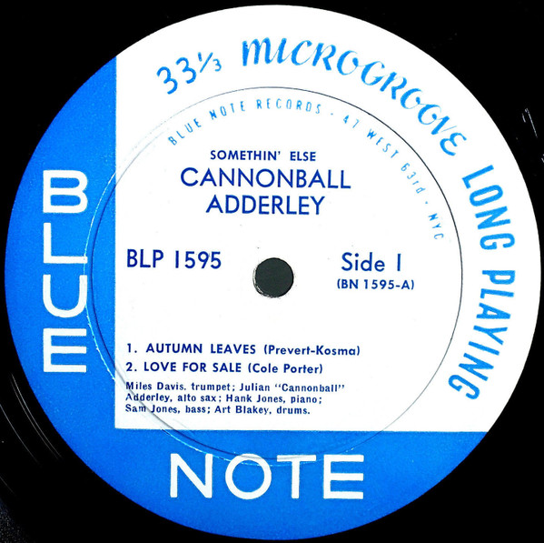 Cannonball Adderley - Somethin' Else | Blue Note (BLP 1595) - 3 Cannonball Adderley - Somethin' Else | Blue Note (BLP 1595) - 3
