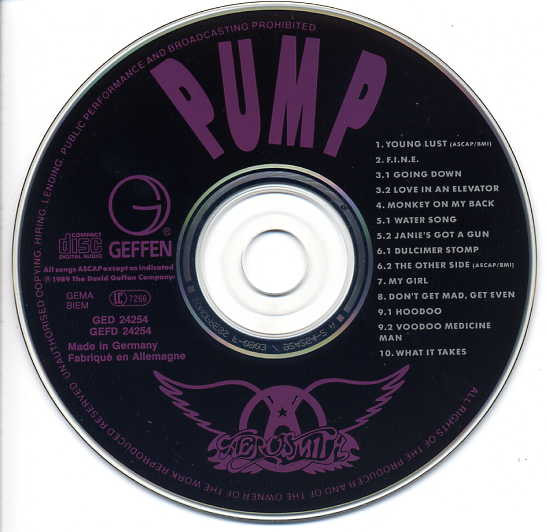 Aerosmith - Pump | Geffen Records (GED 24254) - 3