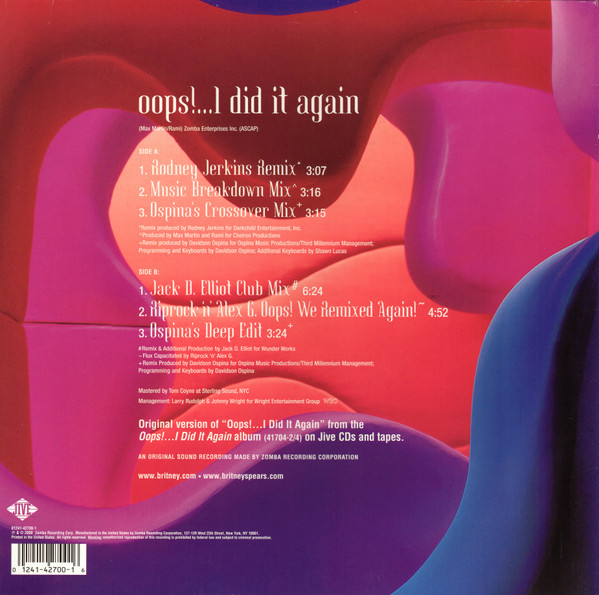 Britney Spears - Oops!...I Did It Again | Jive (01241-42700-1) - 2 Britney Spears - Oops!...I Did It Again | Jive (01241-42700-1) - 2