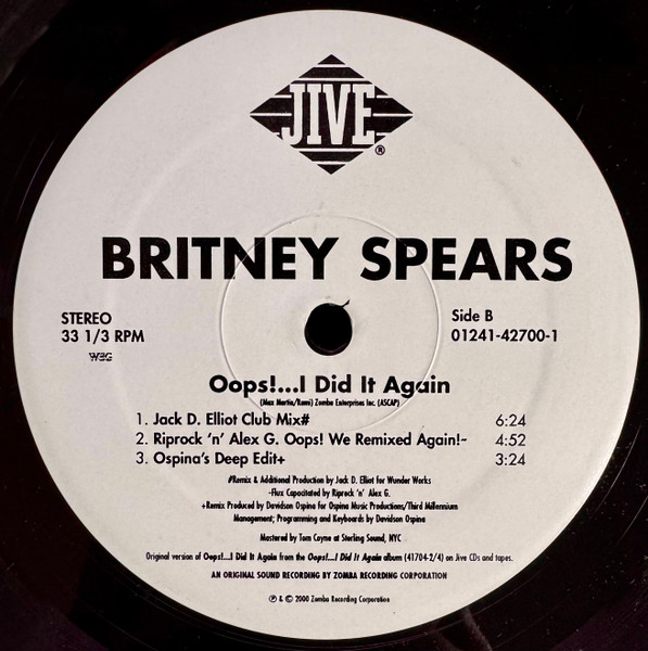 Britney Spears - Oops!...I Did It Again | Jive (01241-42700-1) - 4 Britney Spears - Oops!...I Did It Again | Jive (01241-42700-1) - 4