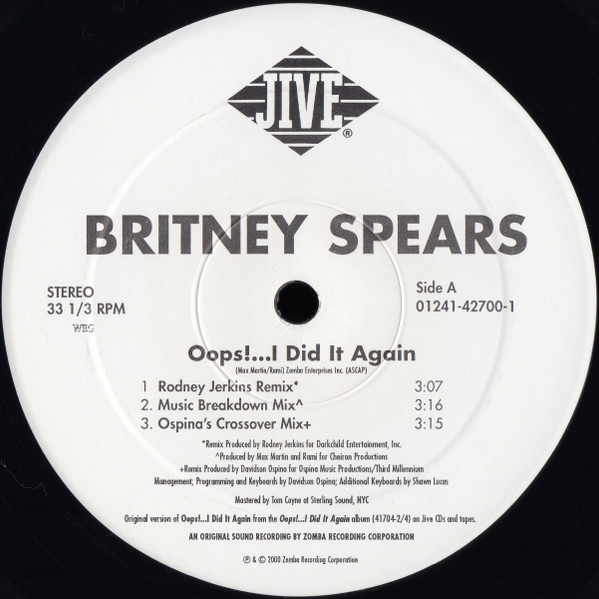 Britney Spears - Oops!...I Did It Again | Jive (01241-42700-1) - 3 Britney Spears - Oops!...I Did It Again | Jive (01241-42700-1) - 3