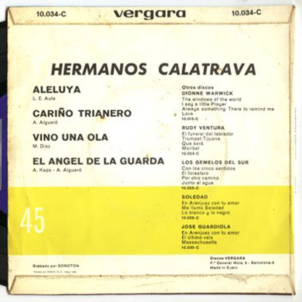Hermanos Calatrava - Aleluya | Vergara (10.034-C) - 2