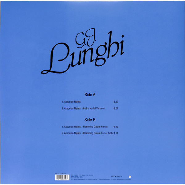 G.J. Lunghi - Acapulco Nights | ZYX Music (MAXI 1136-12) - 2