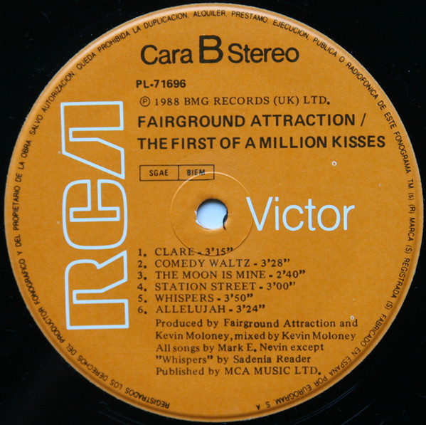 Fairground Attraction - The First Of A Million Kisses | RCA Victor (PL 71696) - 4