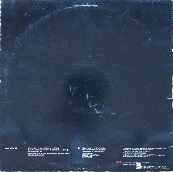 The Police - Ghost In The Machine | A&M Records (SP-3730) - 2 The Police - Ghost In The Machine | A&M Records (SP-3730) - 2