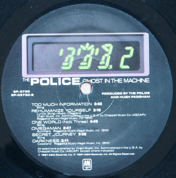 The Police - Ghost In The Machine | A&M Records (SP-3730) - 4 The Police - Ghost In The Machine | A&M Records (SP-3730) - 4