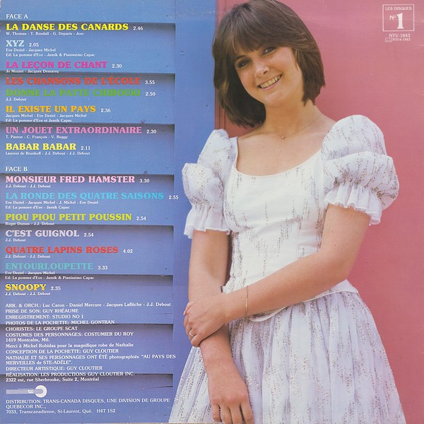 Nathalie Simard - 15 Grands Succès De Nathalie Vol. 1 [Vinyl] | Les Disques N°1 (NTV-1843) - 2
