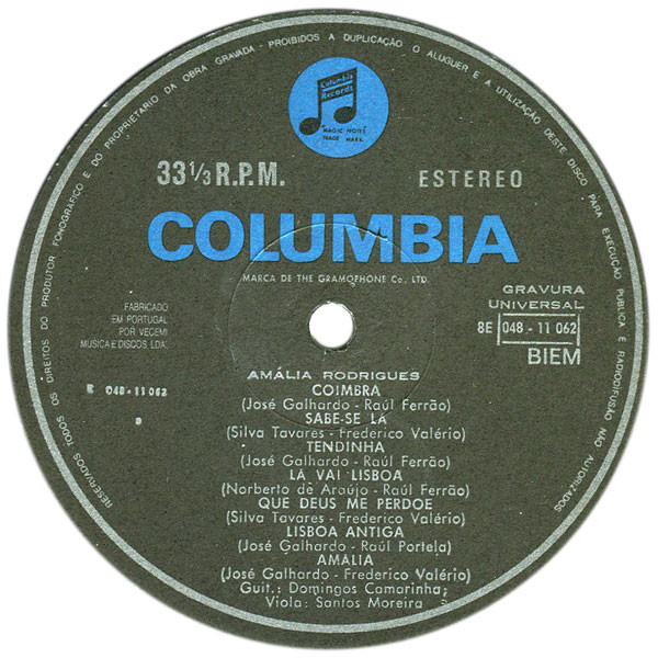 Amália Rodrigues - Amália No Olympia | Columbia (1110621) - 4