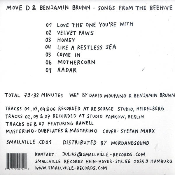 Move D & Benjamin Brunn - Songs From The Beehive | Smallville Records (SMALLVILLE CD01) - 2