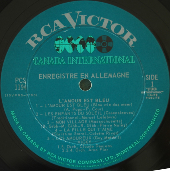 Vicky Leandros - L'Amour Est Bleu | RCA Victor (PCS-1194) - 3 Vicky Leandros - L'Amour Est Bleu | RCA Victor (PCS-1194) - 3