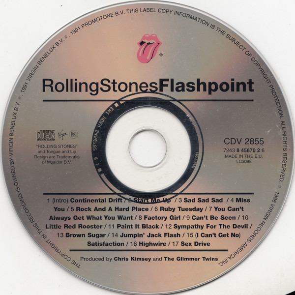 The Rolling Stones - Flashpoint | Rolling Stones Records (CDV 2855) - 3 The Rolling Stones - Flashpoint | Rolling Stones Records (CDV 2855) - 3