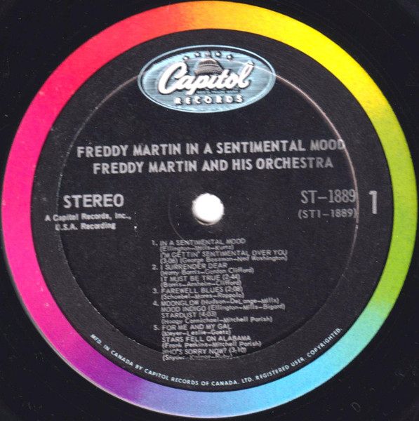 Freddy Martin - Freddy Martin In A Sentimental Mood | Capitol Records (ST 1889) - 3