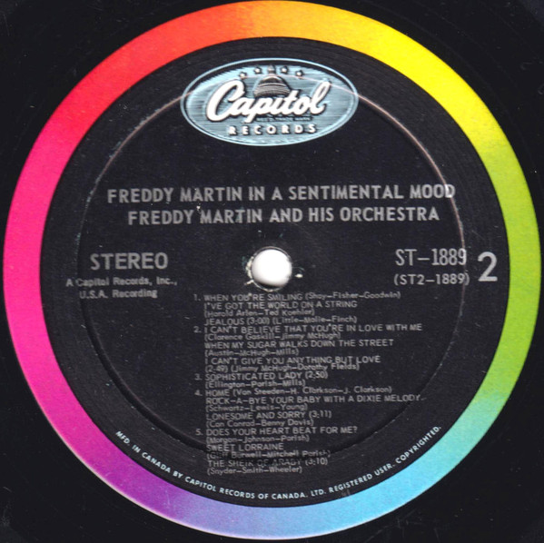 Freddy Martin - Freddy Martin In A Sentimental Mood | Capitol Records (ST 1889) - 4