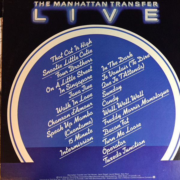 The Manhattan Transfer - Live | Atlantic (KSD 50540) - 2 The Manhattan Transfer - Live | Atlantic (KSD 50540) - 2