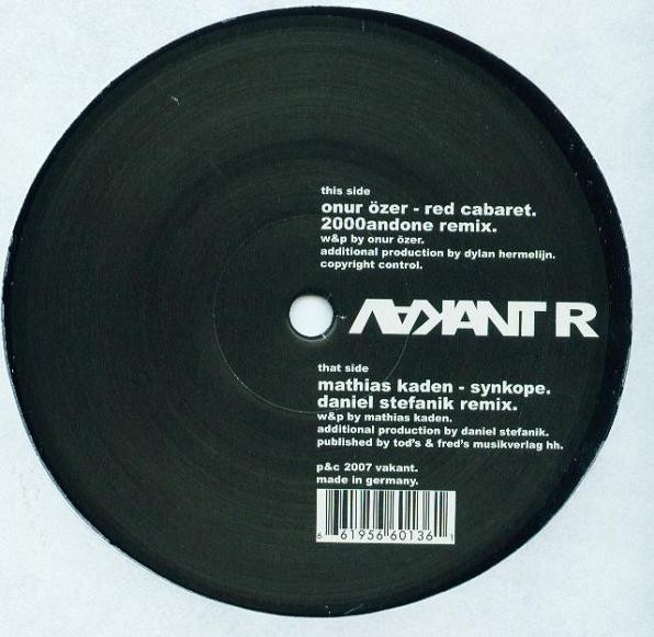 Onur Özer / Mathias Kaden - Red Cabaret / Synkope (Remixes) | Vakant R (VR03) - main Onur Özer / Mathias Kaden - Red Cabaret / Synkope (Remixes) | Vakant R (VR03) - main