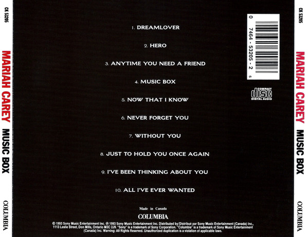 Mariah Carey - Music Box | Columbia (CK 53205) - 2 Mariah Carey - Music Box | Columbia (CK 53205) - 2