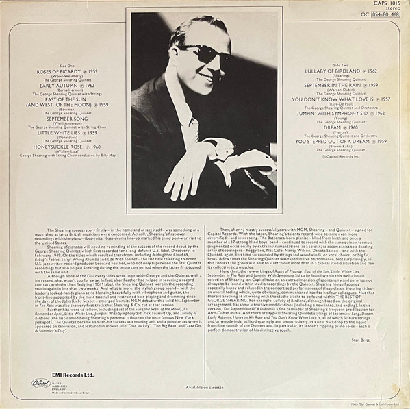 George Shearing - The Best Of George Shearing | Capitol Records (CAPS 1015) - 2