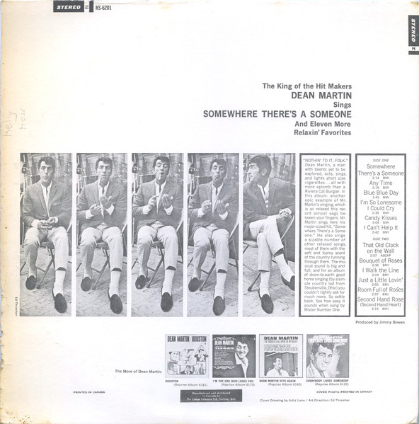 Dean Martin - Somewhere There's A Someone | Reprise Records (RS-6201) - 2 Dean Martin - Somewhere There's A Someone | Reprise Records (RS-6201) - 2