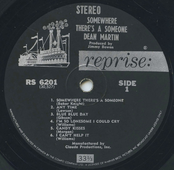 Dean Martin - Somewhere There's A Someone | Reprise Records (RS-6201) - 4 Dean Martin - Somewhere There's A Someone | Reprise Records (RS-6201) - 4
