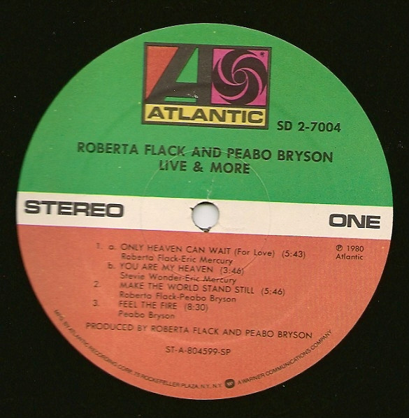 Roberta Flack And Peabo Bryson - Live & More | Atlantic (SD 2-7004) - main