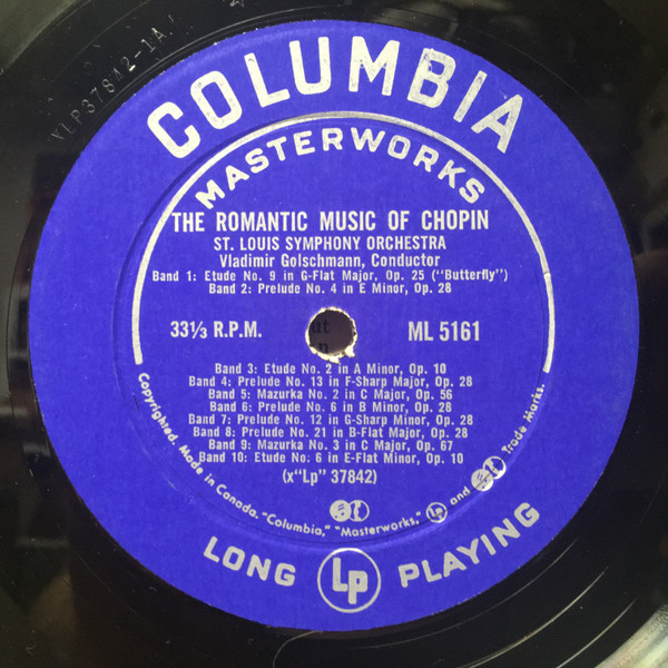 Saint Louis Symphony Orchestra - The Romantic Music Of Chopin [Vinyl] | Columbia Masterworks (ML 5161) - 3
