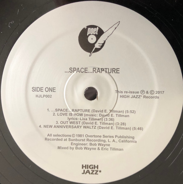 Potter And Tillman - ...Space...Rapture | High Jazz* Records (HJLP002) - 3 Potter And Tillman - ...Space...Rapture | High Jazz* Records (HJLP002) - 3