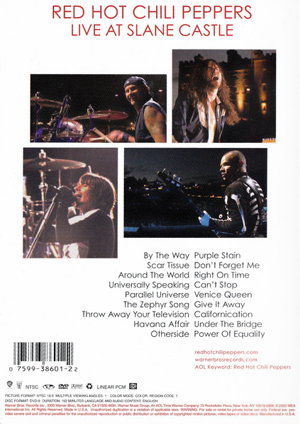 Red Hot Chili Peppers - Live At Slane Castle | Warner Reprise Video (38601-2) - 2 Red Hot Chili Peppers - Live At Slane Castle | Warner Reprise Video (38601-2) - 2