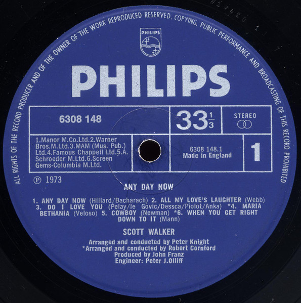Scott Walker - Any Day Now | Philips (6308 148) - 3